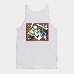 Reptiles Escher Art Print 1943 Imp-Art Vintage Print Optical Illusion Tank Top